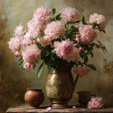 Diamond Painting Brocante Rosa Pfingstrosen