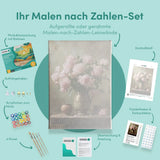 Malen nach Zahlen Brocante Rosa Pfingstrosen