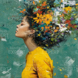 Diamond Painting Das Mädchen und die Blumen