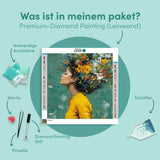 Diamond Painting Das Mädchen und die Blumen