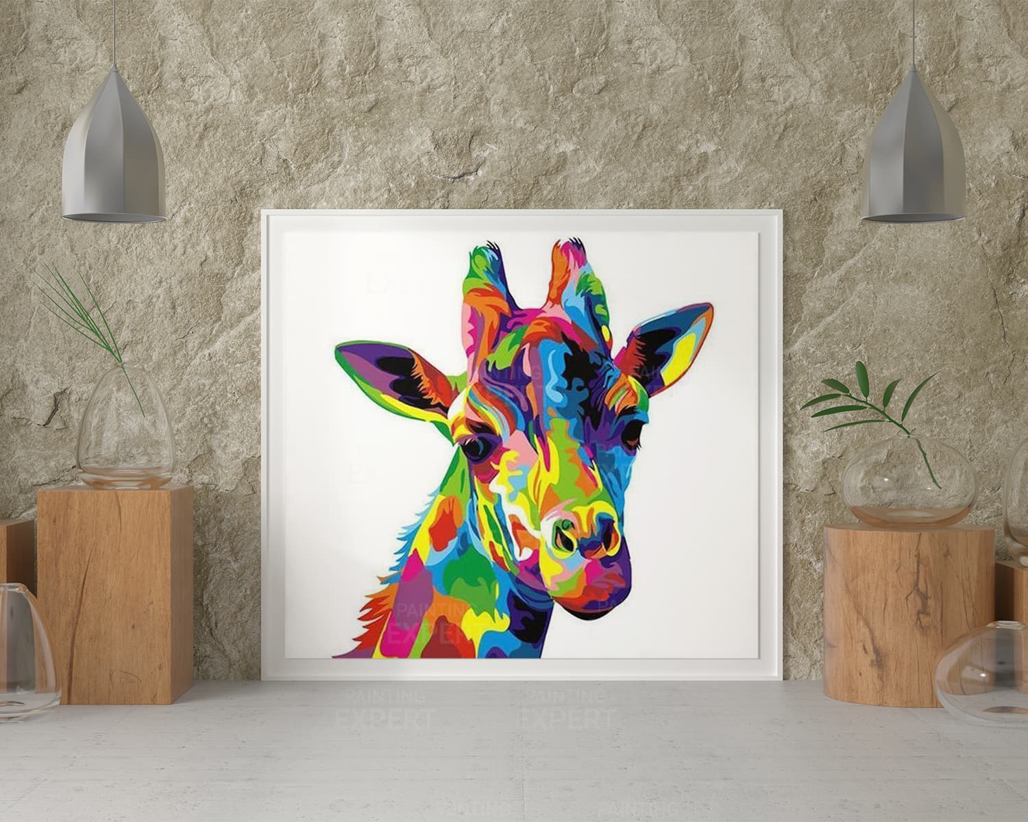 Diamond Painting Bunte Giraffe