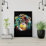 Diamond Painting Bunter Affe
