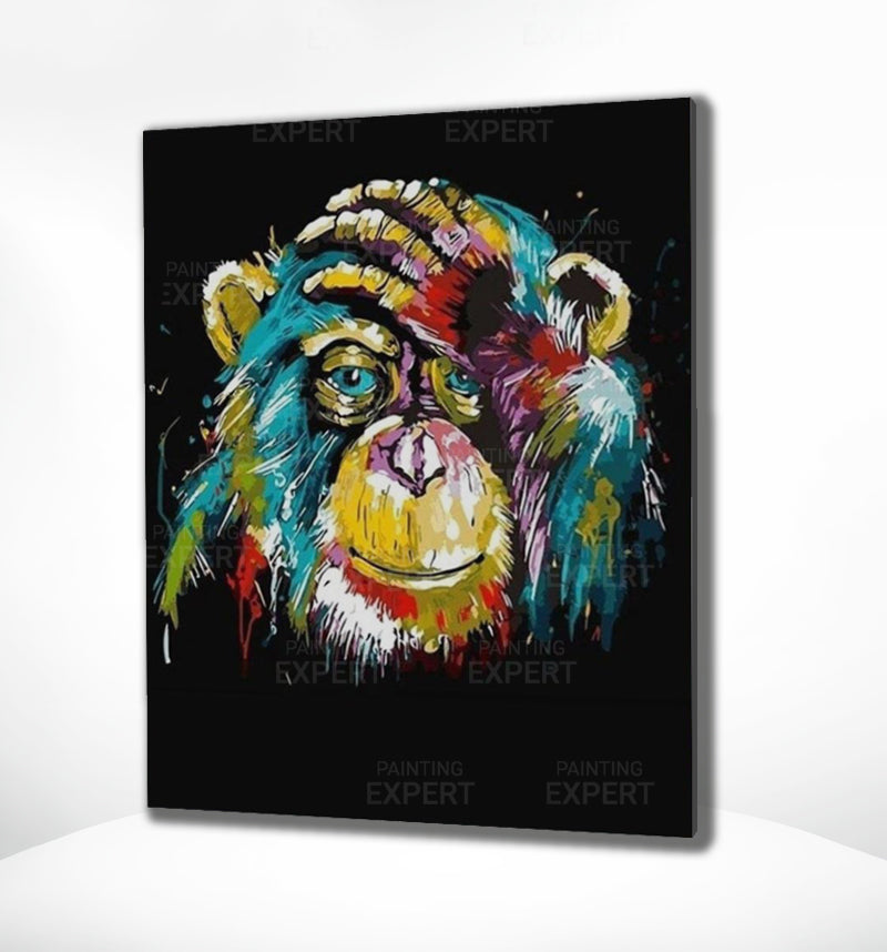 Diamond Painting Bunter Affe