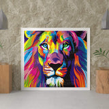 Diamond Painting Bunter Löwe