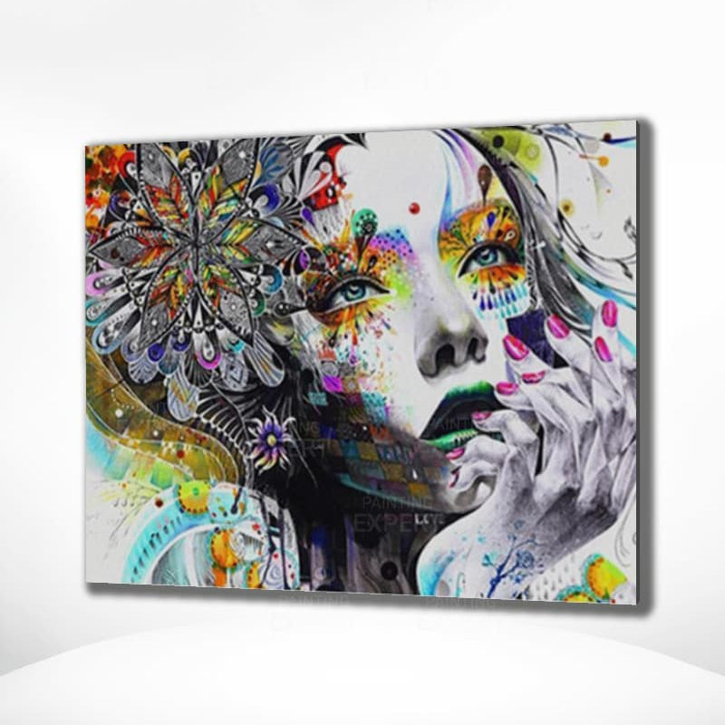 Diamond Painting Frau mit Blume