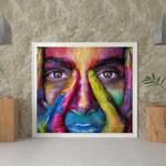 Diamond Painting Frau mit Farbflecken