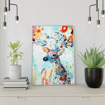Diamond Painting Hirsch mit Blumen