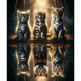 Diamond Painting Kätzchen und Tiger
