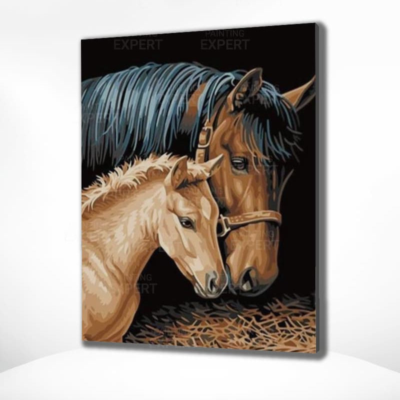 Diamond Painting Pferd und Fohlen