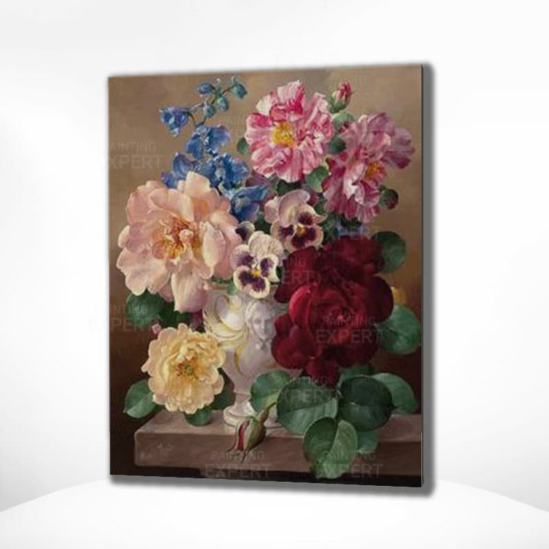 Diamond Painting Porträt Blumenstrauß