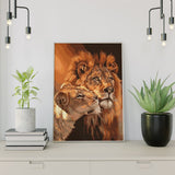 Diamond Painting Verliebte Löwen