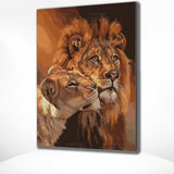 Diamond Painting Verliebte Löwen