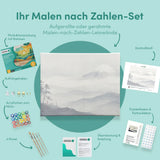 Malen nach Zahlen Fuji über dem Nebel Japan