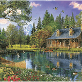 Diamond Painting Haus im Wald
