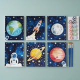 Malen nach Zahlen – 6 Mini-Gemälde - Außerhalb dieser Welt