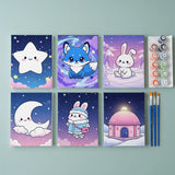 Malen nach Zahlen – 6 Mini-Gemälde - Cloudland Lieblinge