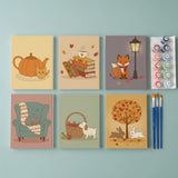 Malen nach Zahlen – 6 Mini-Gemälde - Herbst-Eigentümlichkeit