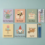 Malen nach Zahlen – 6 Mini-Gemälde - Launisches Gartenfest