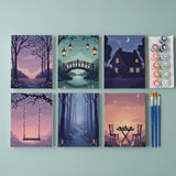 Malen nach Zahlen – 6 Mini-Gemälde - Märchenabend