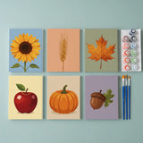 Malen nach Zahlen – 6 Mini-Gemälde - Sonnenblumenglanz