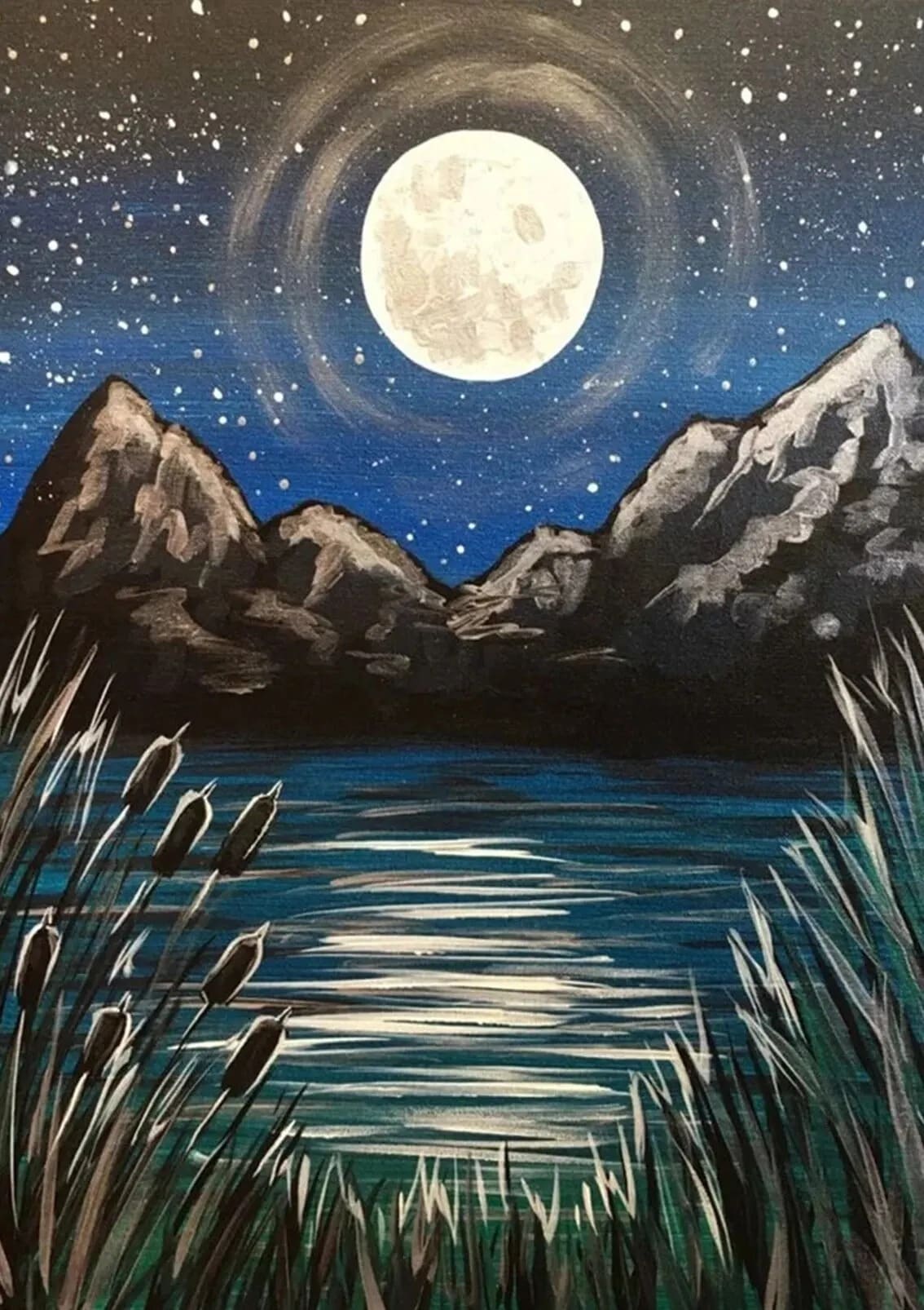 Malen nach Zahlen Mond