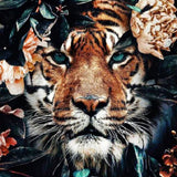 Diamond Painting Tiger mit Blumen