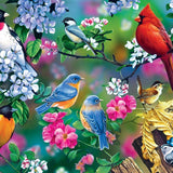 Diamond Painting Vögel und Blümchen