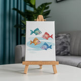 Malen nach Zahlen – 6 Mini-Gemälde - Meerjungfrauen & Meeresfreunde