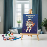 Malen nach Zahlen – 6 Mini-Gemälde - Eigenwillige Weltraumabenteuer