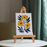 Malen nach Zahlen – 6 Mini-Gemälde - Auffällige Blumen