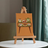 Malen nach Zahlen – 6 Mini-Gemälde - Retro-Picknick-Stimmung