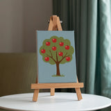 Malen nach Zahlen – 6 Mini-Gemälde - Spaziergang durch den Apfelgarten