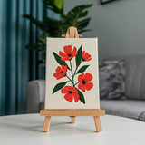 Malen nach Zahlen – 6 Mini-Gemälde - Auffällige Blumen