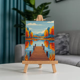 Malen nach Zahlen – 6 Mini-Gemälde - Erntetöne