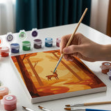 Malen nach Zahlen – 6 Mini-Gemälde - Bernstein-Waldweg