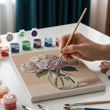 Malen nach Zahlen – 6 Mini-Gemälde - Hortensie Abschied