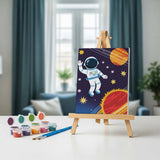 Malen nach Zahlen – 6 Mini-Gemälde - Kleine Astronauten