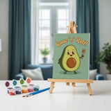 Malen nach Zahlen – 6 Mini-Gemälde - Retro Küchenfreude