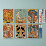Malen nach Zahlen – 6 Mini-Gemälde - Tarot Vibe Kollektion