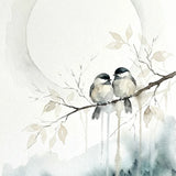 Malen nach Zahlen Twee vogels onder de maan Japan