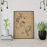 Malen nach Zahlen Zwei Vögel zwischen Ahornblättern (Herbst) Japan