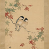 Malen nach Zahlen Zwei Vögel zwischen Ahornblättern (Herbst) Japan