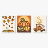 Malen nach Zahlen – 3 Mini-Gemälde - Herbstglück