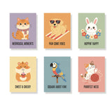 Malen nach Zahlen – 6 Mini-Gemälde - Eigenwilliger Haustierclub