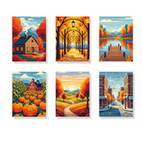 Malen nach Zahlen – 6 Mini-Gemälde - Erntetöne