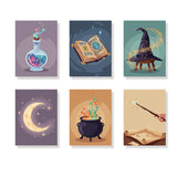 Malen nach Zahlen – 6 Mini-Gemälde - Magie und Verzauberung