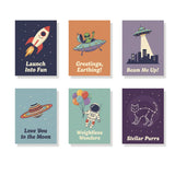 Malen nach Zahlen – 6 Mini-Gemälde - Retro-Weltraumwunder