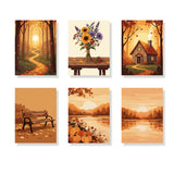 Malen nach Zahlen – 6 Mini-Gemälde - September Spruch