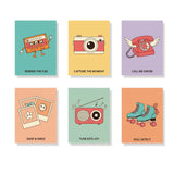 Malen nach Zahlen – 6 Mini-Gemälde - Verspielte Retro-Objekte