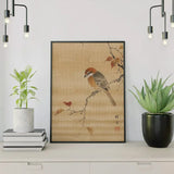 Diamond Painting Vogel auf einem stillen Ast Japan